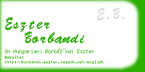 eszter borbandi business card